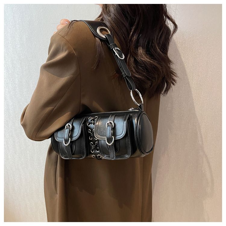 Nei Spicy Girl Ënneraarm fir Pendelen, Héichqualitativ Crossbody-Tasch, Franséisch Stécktasch mat Riemen, eenzeg Schëller, zylindresch_voghion.com