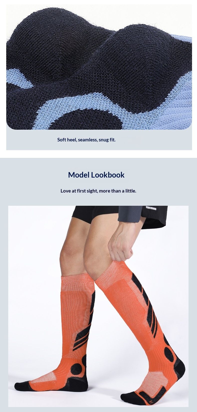 Surge Surge Herbst-Schneesocken aus warmer Merinowolle, Sport-, Ski- und Wintersocken, dick, lang, für Damen und Herren, zum Wandern und Laufen_voghion.com