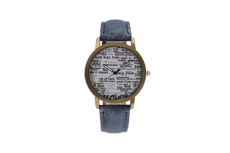 Bronzenes digitales Zifferblatt, Jeansgürtel, farbige Uhr, Herrenuhr_voghion.com
