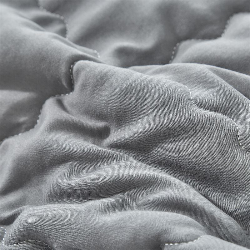 Modern Minimalist Geometric Quilted Bedding Set - Soft Brushed Polyester, Solid Colors, Multiple Sizes (173x229cm To 264x229cm)_voghion.com