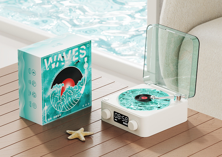 Vente directe d'usine, commerce extérieur, nouveau produit KAWOO - Écouter la mer - Petit casque Bluetooth rétro sans fil avec bruit blanc_voghion.com