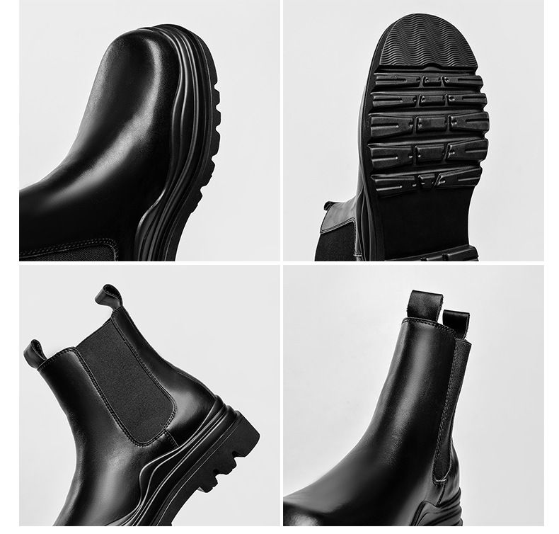 Herrenschuhe Stiefel Mid-Tube-Stiefel trendige Mode Herrenstiefel_voghion.com