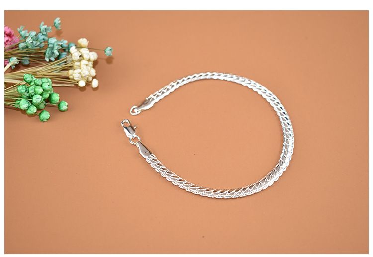 Fino zrnata kačja kost s preprosto personalizirano uniseks zapestnico za moške in ženske_voghion.com