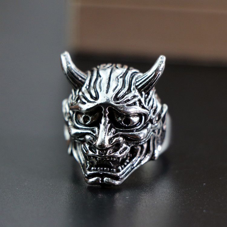 Jewelry Devil's Eye Handicraft Herren-Dominanter, trendiger, offener Hip-Hop-Ring aus Zinklegierung_voghion.com