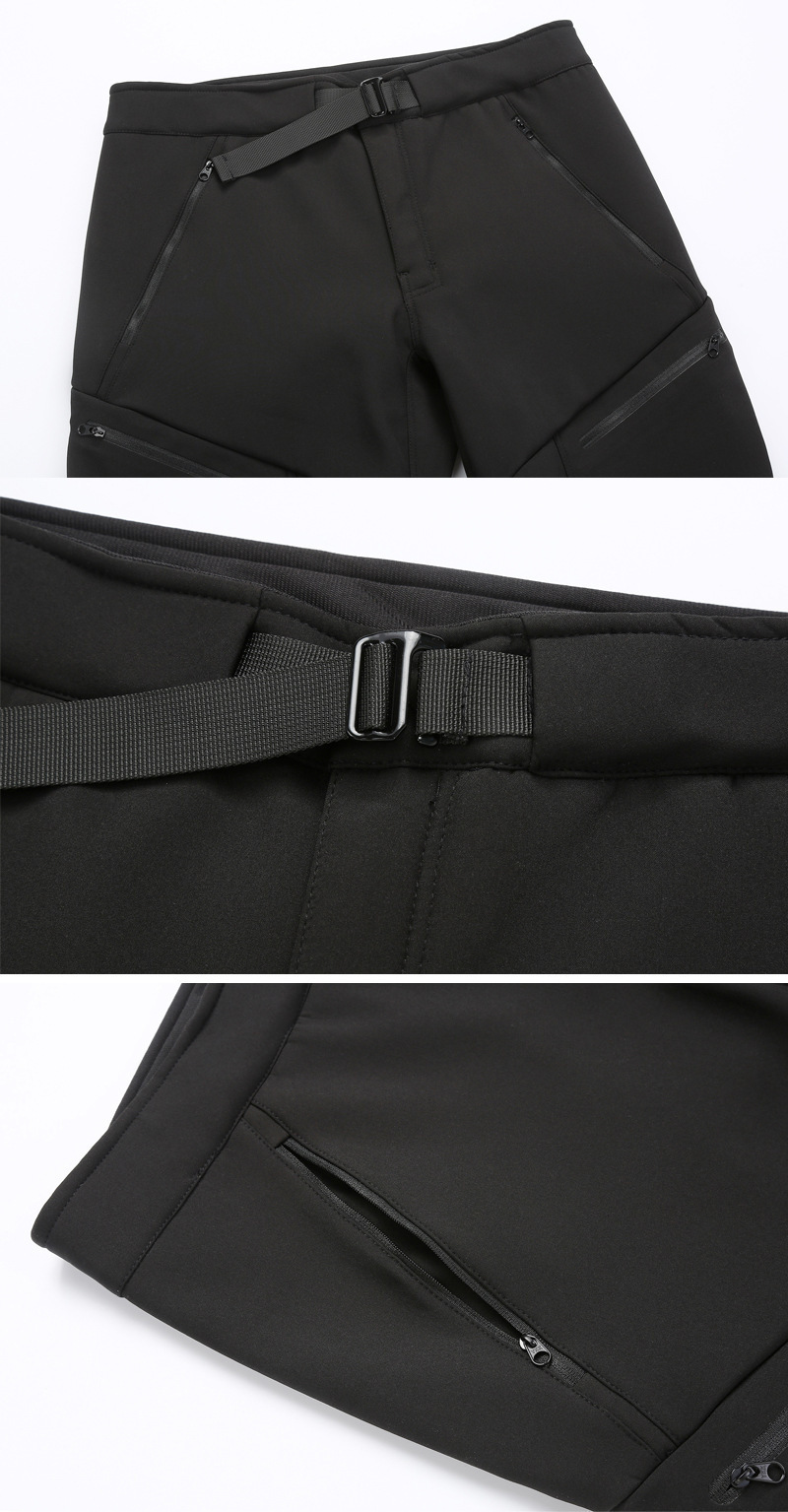 Herrenbekleidung Sturmhose Wasserdichte, winddichte Herren-Haushalts- und Fleece-verdickte, verschleißfeste Herbst- und Winter-Wanderhose_voghion.com