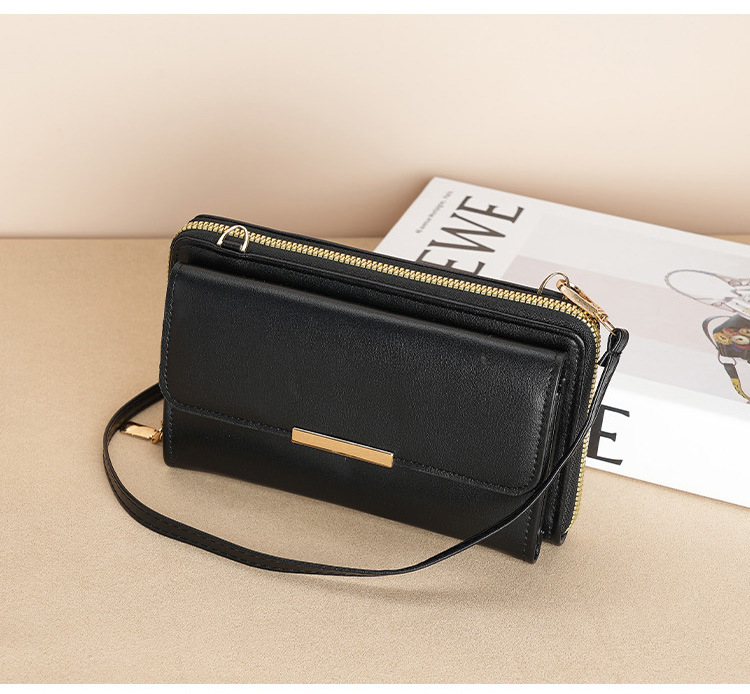 Portafoglio lungo da donna, borsa per cellulare di grande capacità in stile coreano, borsa piccola a tracolla, portamonete, borsa per cellulare alla moda e versatile_voghion.com