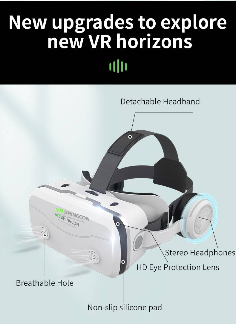 Ezer Magic Mirror vr szemüveg, all-in-one mobiltelefon headsettel, 3D vr szemüveg viselése_voghion.com