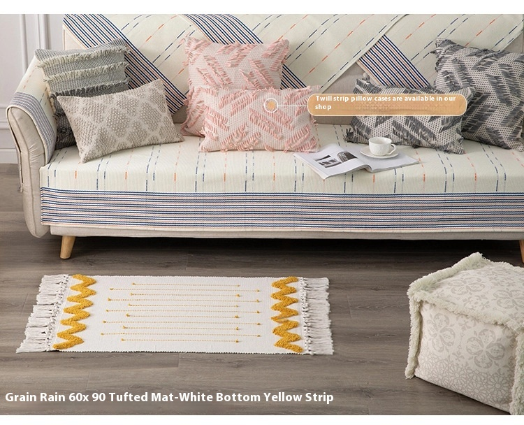 60x90 Floor Mat Door Mat Color Stripes Crescent Edge Cut Flower Bedroom Home All Match Style Home Shoe Mat_voghion.com