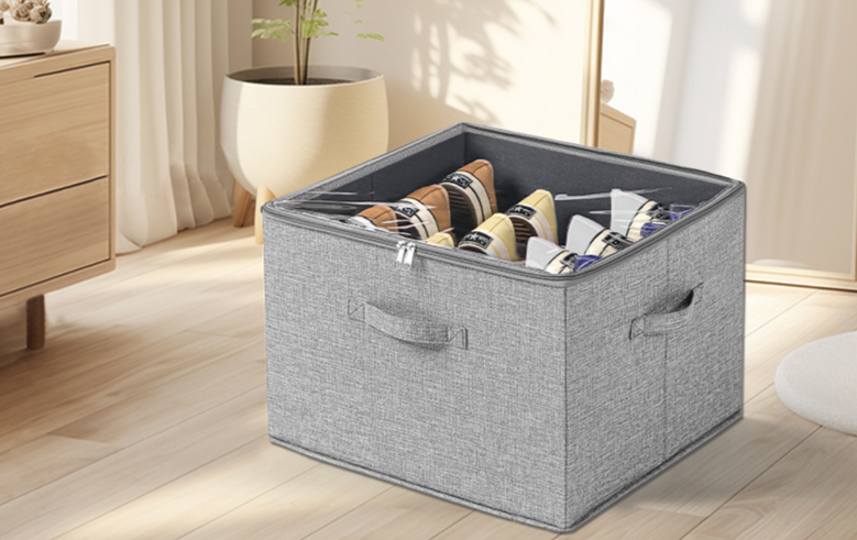 Family Organizer 16 Grid Shoe Storage Box Household Large Capacity Adjustable Storage Artifact Shoe Box Dustproof Storage Box_voghion.com