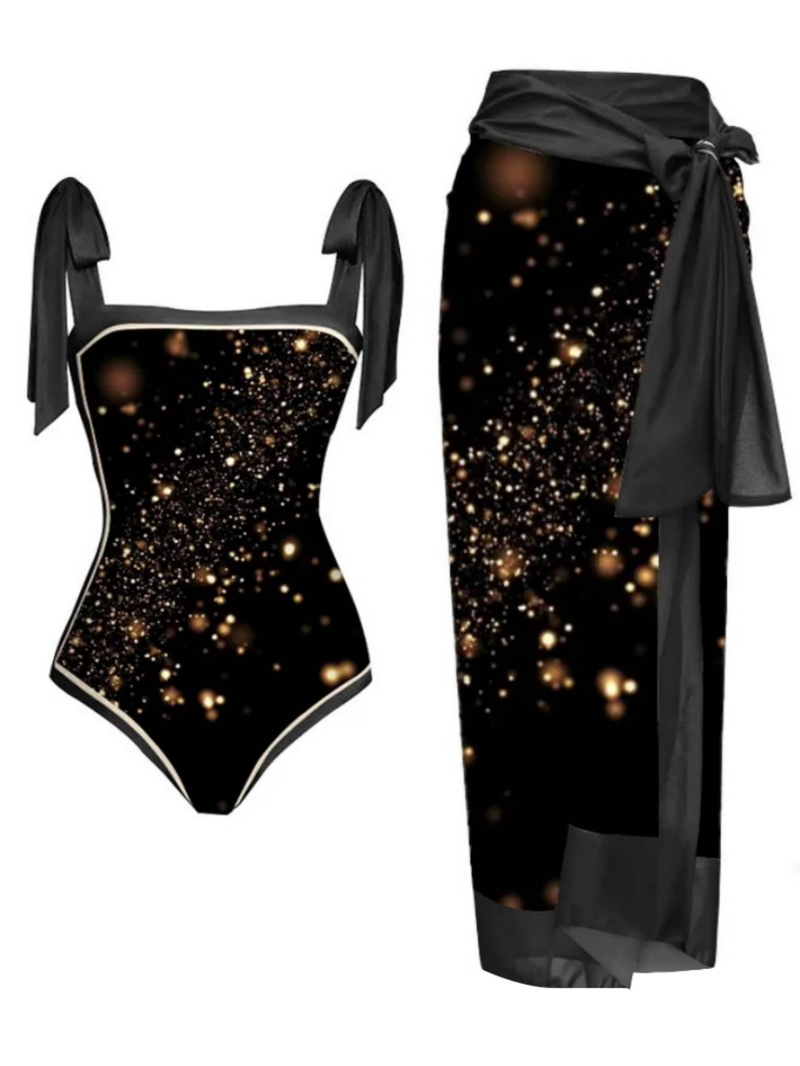 Women's Clothing Two Piece Skirt Multi Color Print Sexy Bikini Set_voghion.com