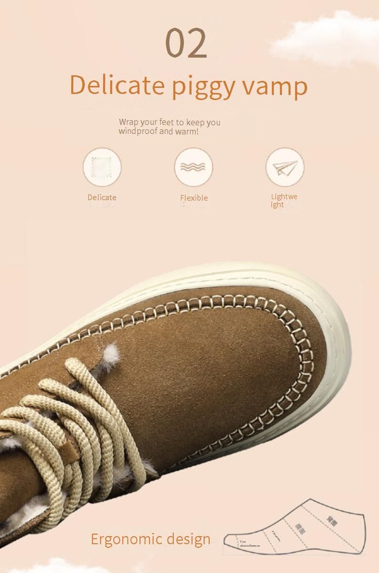 Herren-Winterstiefel mit hohem Schaft und dickem Fellfutter, rutschfester Sohle und warmen Schneestiefeln für kaltes Wetter_voghion.com