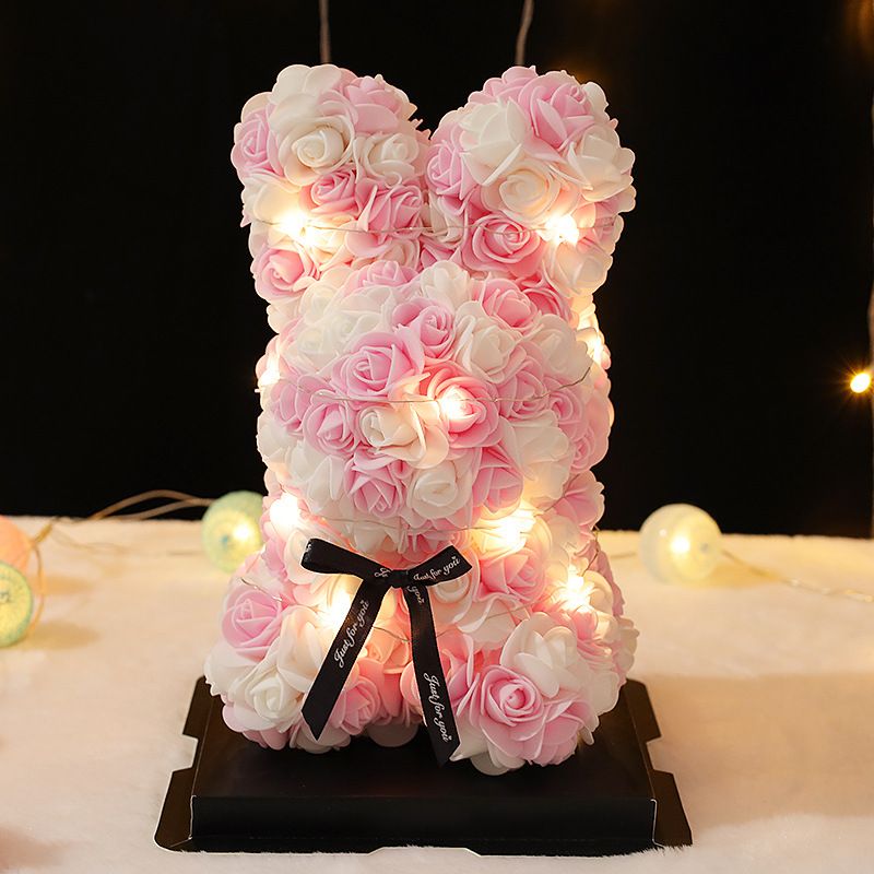 520 Chinesische Valentinstagsgeschenk-Puppe aus konservierten Blumen für den Geburtstag der Freundin (TikTok) – Gleiche kreative Ornamente: Rosenbär_voghion.com