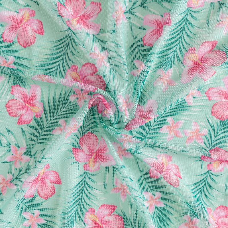 Traje de baño de tres piezas para mujer, estampado multicolor de alta gama._voghion.com