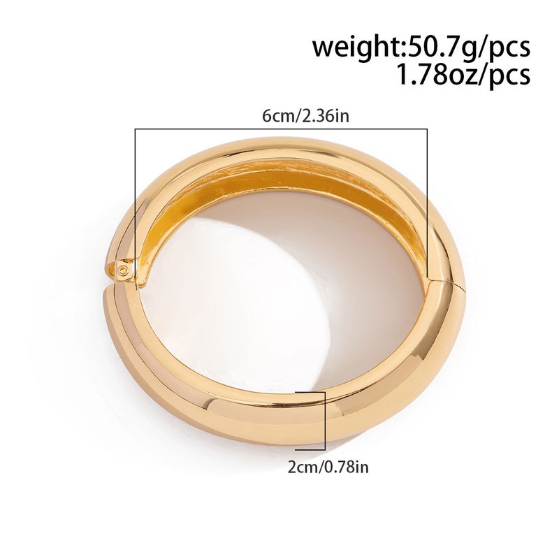 Exaggerated Ins Metal Smooth Thread Stacked Personalized Geometric Hexagonal Mirror Bracelet_voghion.com