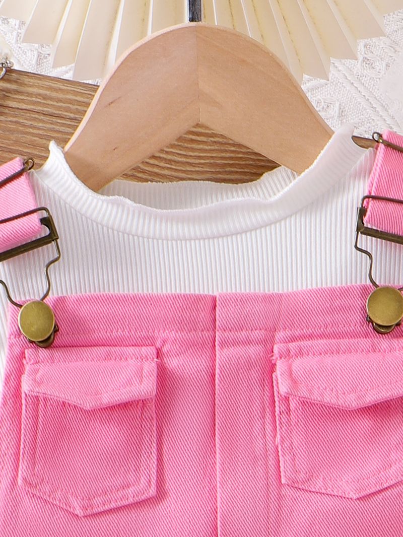 Saldi autunnali per mamma e bambini, completo da bambina con maniche lunghe e anti-strisce, tuta rosa e due pezzi._voghion.com