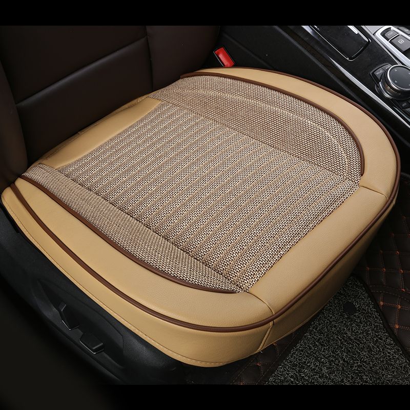 Housse de siège auto en cuir 3D, coussin de protection respirant tout usage en lin pour la plupart des berlines et SUV_voghion.com