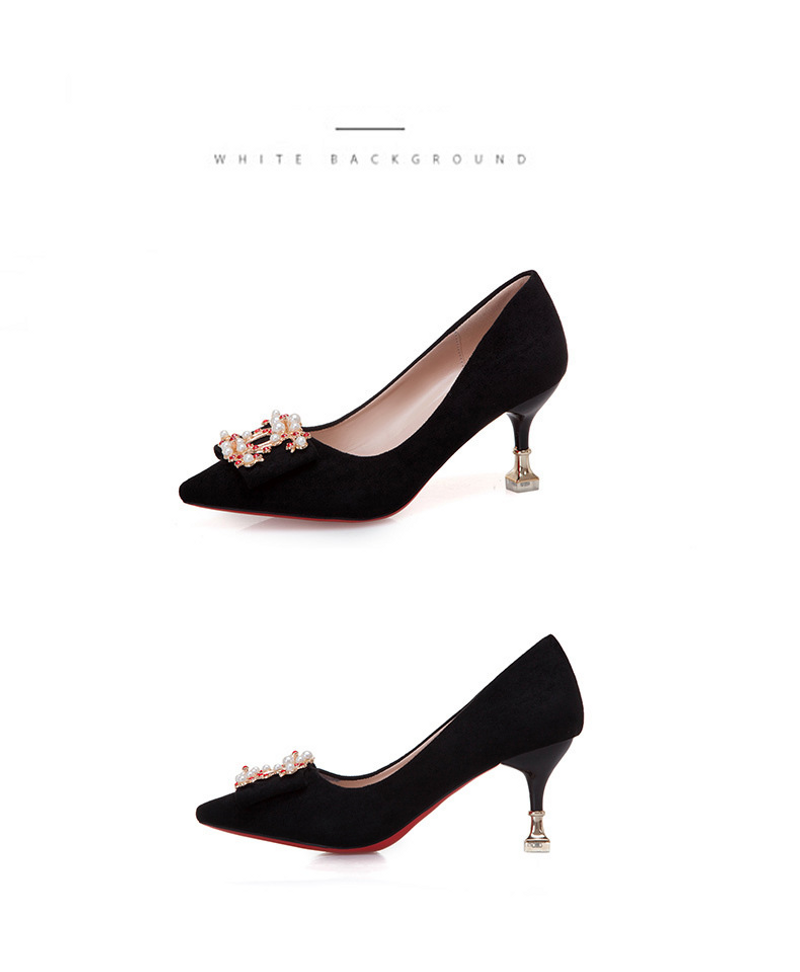 p9 Scarpe da damigella d'onore con tacco alto a punta con strass sottili da donna Temperamento da sposa Colore champagne Abito da sposa Scarpe da damigella d'onore_voghion.com