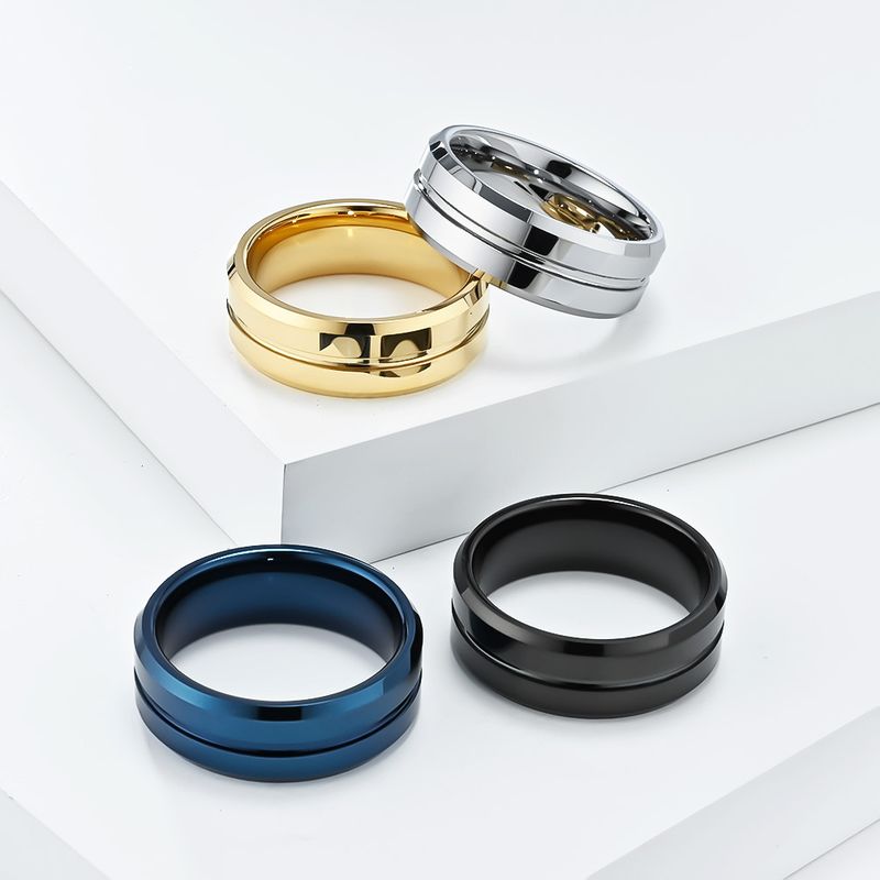 Einfache Spigel 8mm Wolfram Stahlring fir Männer Liicht Luxus kal High-End Wolfram Gold net verblassend Bijouen Wolfram_voghion.com