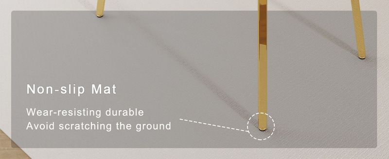 51 * 31.5 Inch Rectangular Dining Table: Transparent Glass Paired With Golden Seven Character Legs, Showcasing A Luxurious Texture. Suitable For Various Places Such As Kitchens, Dining Rooms,etc._voghion.com