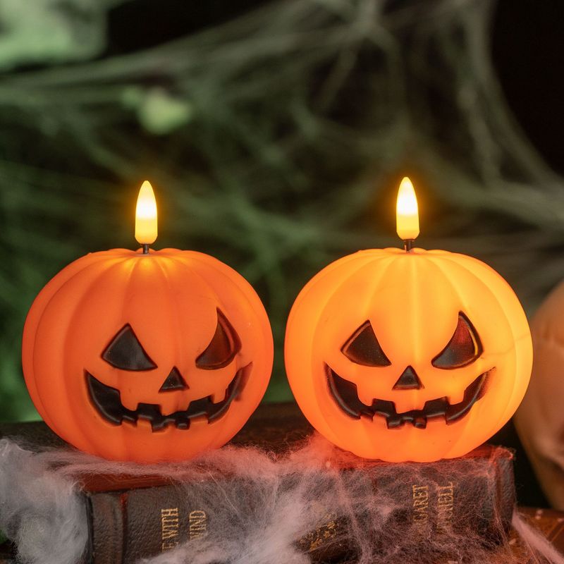 Halloween Decorations Glowing Pumpkin Candle Lights Dance Party Dress Up Desktop Ornaments Atmosphere Layout Props_voghion.com
