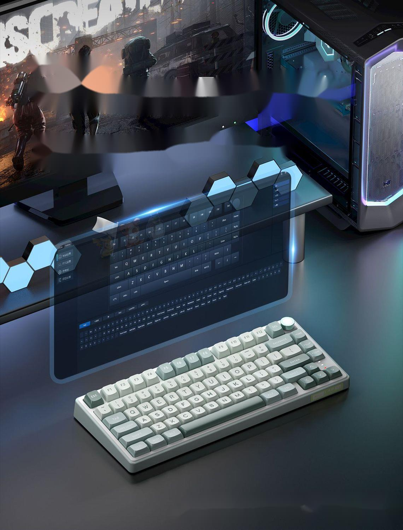 Dritte Scheinprüfung Drahtlose Bluetooth Mechanische Tastatur Hot Plug RGB Hintergrundbeleuchtung Weibliche Hohe_voghion.com