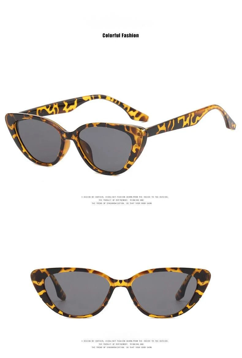 New Retro Triangle Cat Eyes, Small Face, Sunglasses for Women, High Grade, Instagram Black Small Frame, Sun Protection Style, Photography Sunglasses_voghion.com