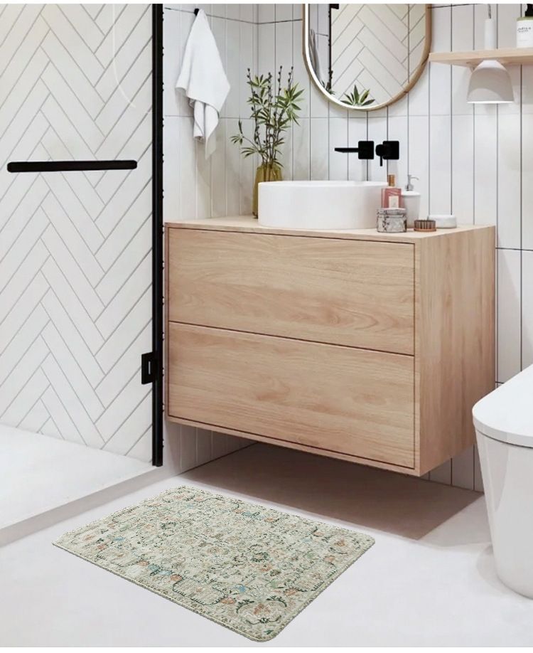 Weiche Bodenmatte im amerikanischen Stil für Zuhause, Flur, Nachttisch, Retro-Druck, Wohnzimmer, Schlafzimmer, rutschfeste Bodenmatte, Fußmatte für Küche und Badezimmer_voghion.com
