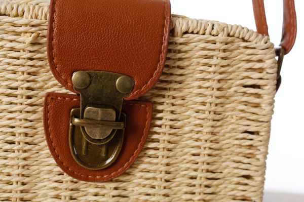 One Piece Candy Color Crossbody Small Square Box Simple Fashion Paper Rope Woven Bag Beach Women's Bag_voghion.com