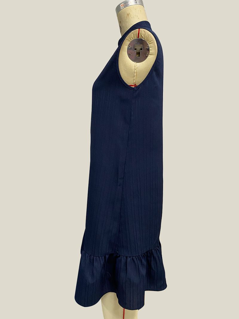 Damenbekleidung 2025 Frühjahr/Sommer Neues Kleid Ärmellose Rüschen A-Linie Weste Rock_voghion.com