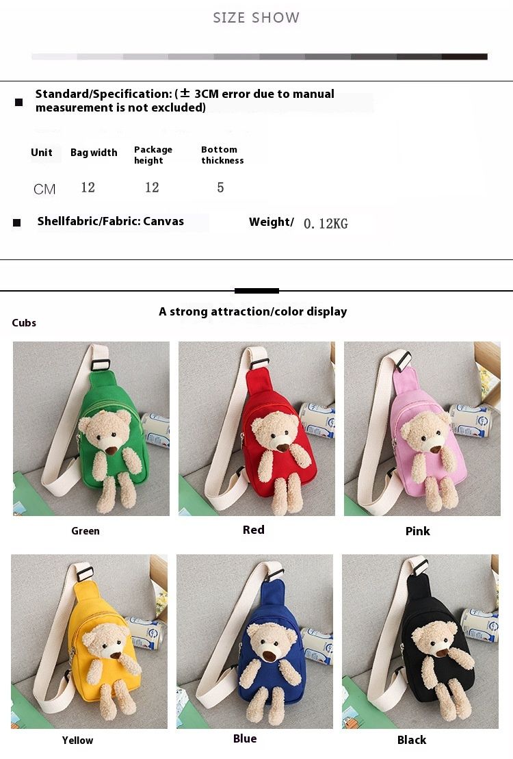 Andralyn bērnu maza korejiešu versija multfilma audekls zaķu lāde zēniem un meitenēm viena pleca cute baby Trend Crossbody_voghion.com