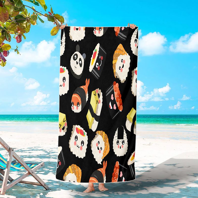 Toalha de praia de melancia estampada toalha de surf adulto cobertor absorvente à beira-mar xale_voghion.com