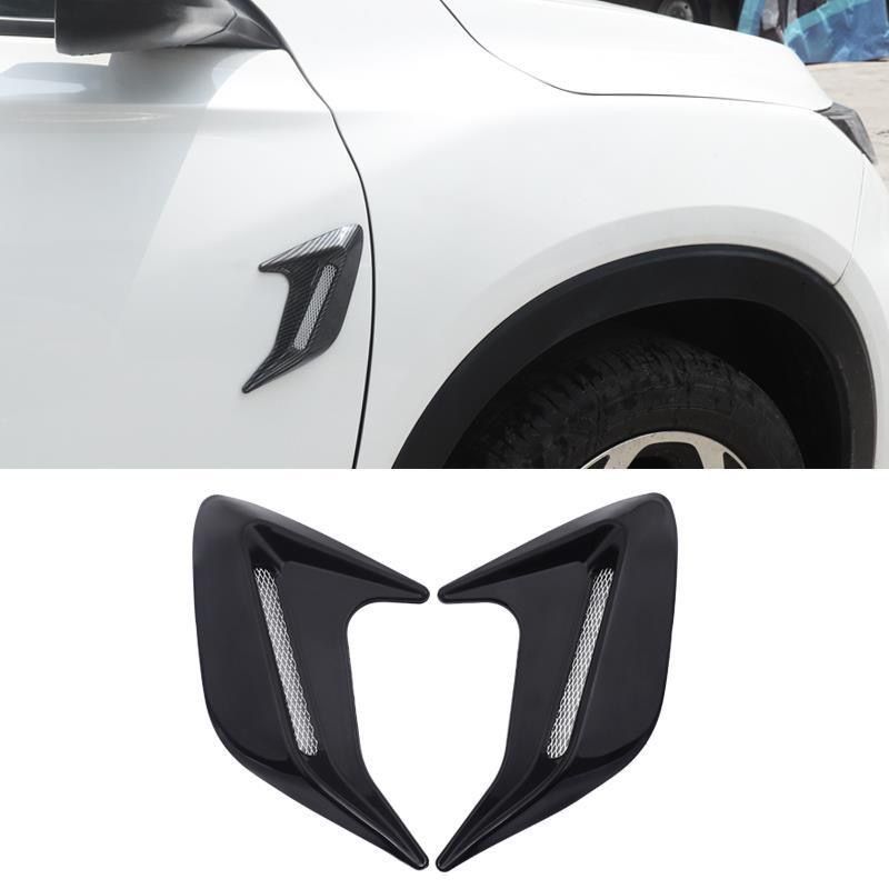 Shark Gills Lufteinlass Dekoration Motorhaube Simulation Vent Carbon Fiber Schwarz_voghion.com
