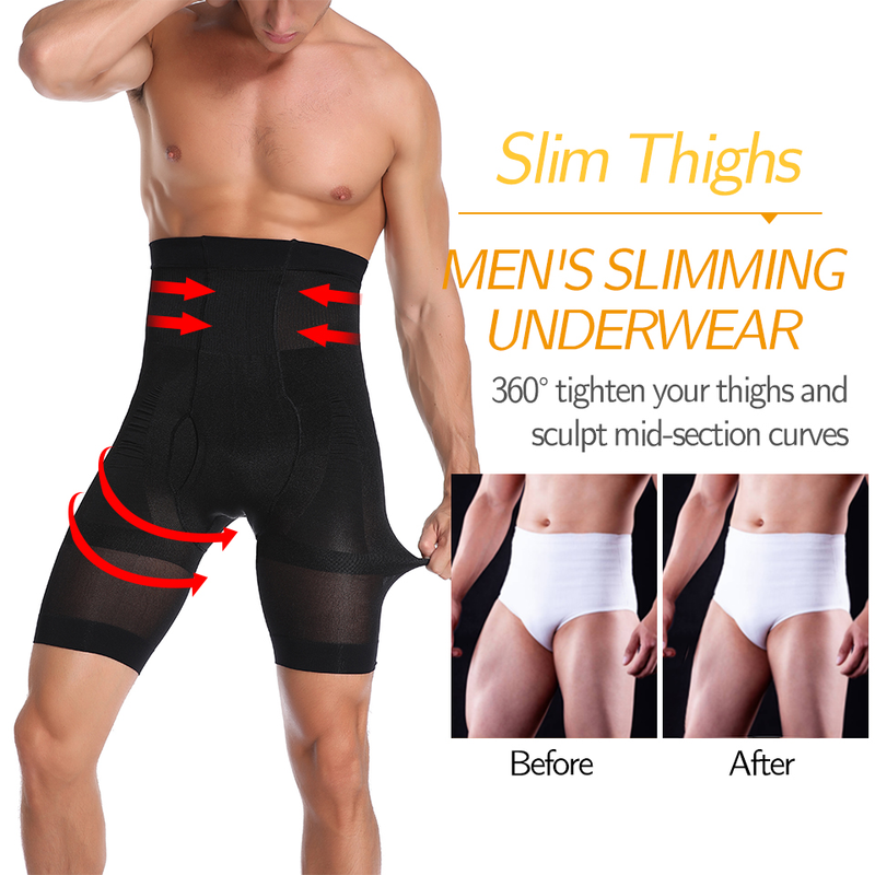 Shapewear Shorts Herren Bauchkontrolle Body Shaper Panty Bauchgürtel Slmming Unterwäsche Hohe Taille Bauch Compre_voghion.com