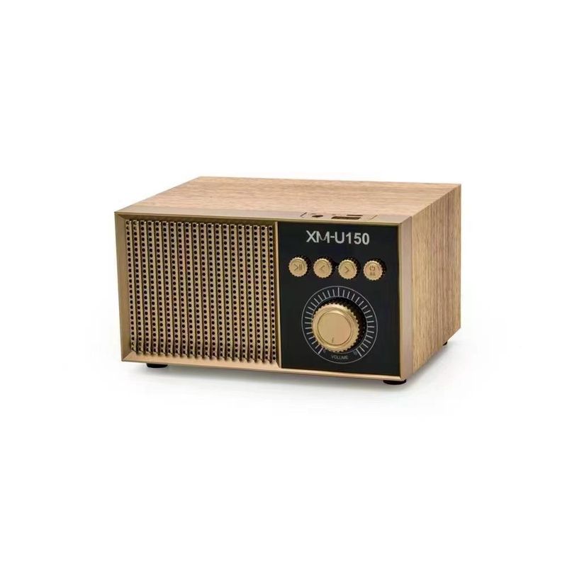 speaker, wireless FM radio, subwoofer, portable wooden Bluetooth speaker XM-U150_voghion.com