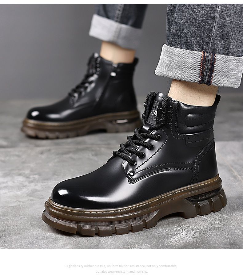Outdoor Casual dicke Sohlen High Top Schuhe Arbeitskleidung Retro Martin Stiefel_voghion.com