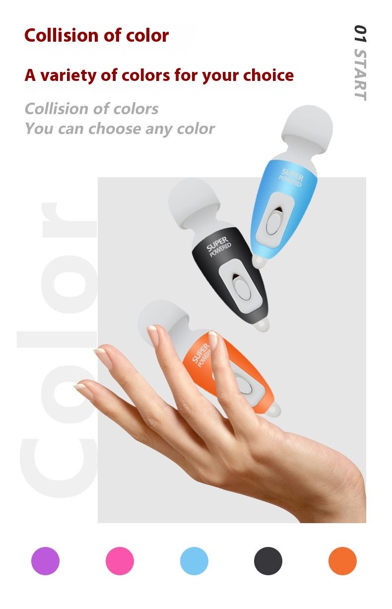 Vibrator AV mini din silicon, convenabil, pentru cupluri care flirtează și tachinează, stick de masaj pentru stimularea punctului G, pentru adulți_voghion.com