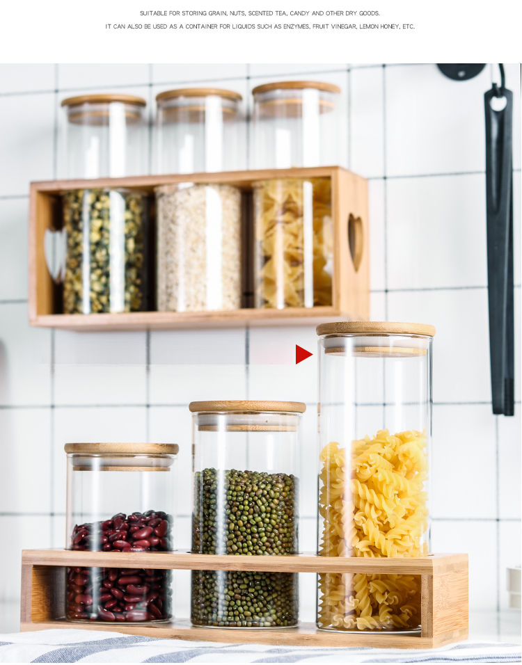Versiegeltes Glas Küche Lebensmittelbehälter Haushalt Tee Getreide Box Vorratsglas_voghion.com