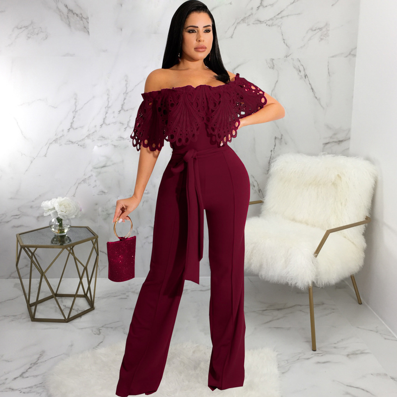 Europeisk och amerikansk sexig fashionabel enfärgad jumpsuit med tubtopp_voghion.com