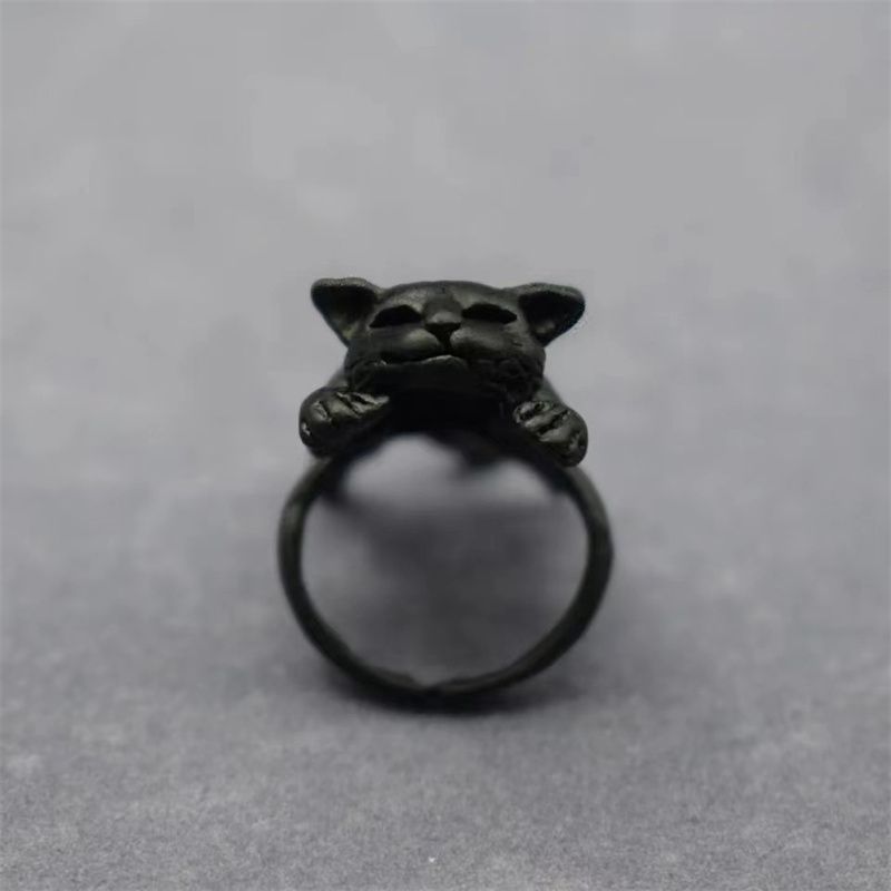 Bague en forme de chat style mode 2025, taille réglable_voghion.com