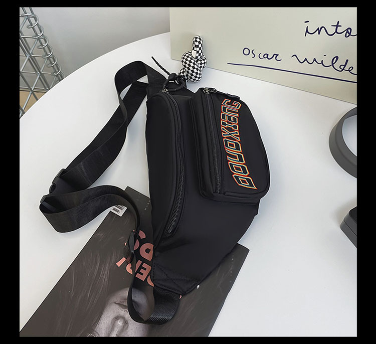 Nuovo marsupio da uomo versione coreana borsa a tracolla casual in nylon a tracolla borsa per il petto sportiva all'aria aperta di grande capacità_voghion.com