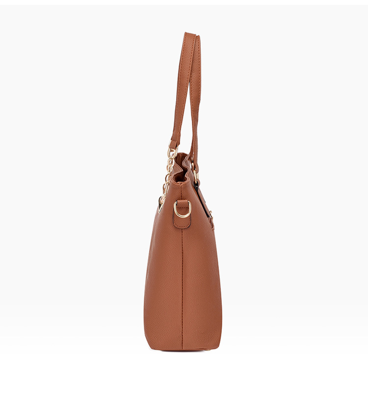 Handbag Set For Women Solid Color Lychee Grain Bag Six Sets Of Handbag Shoulder Large Capacity Crossbody Bag_voghion.com