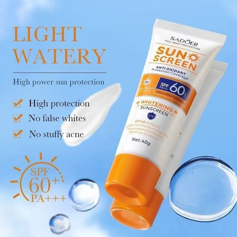 SPF60 krem przeciwsłoneczny 40g SADOER Izolacja Ochrona UV Krem przeciwsłoneczny_voghion.com