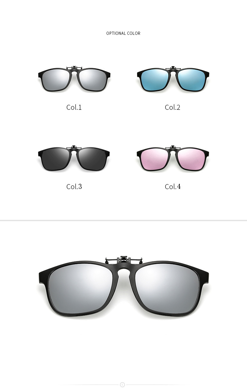 Occhiali da sole polarizzati con clip magnetica - Occhiali da sole UV400 ribaltabili per guida/pesca (compatibili con occhiali da vista)_voghion.com