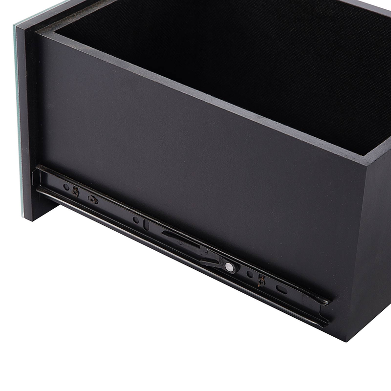 Verspiegelter Nachttisch mit 3 Schubladen – Silbernes Glas und MDF, modernes Glamour-Design (30 x 30 x 60 cm) – Geräumiger Stauraum mit Kristallknöpfen, für kleine Schlafzimmer_voghion.com