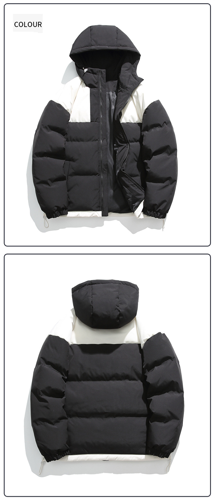 Men's Clothing Padded Hooded Jacket - Warm Fleece Lined Coat With Zip Front, Lightweight & Stylish For Daily Wear (Available In 6 Colors & Sizes)_voghion.com