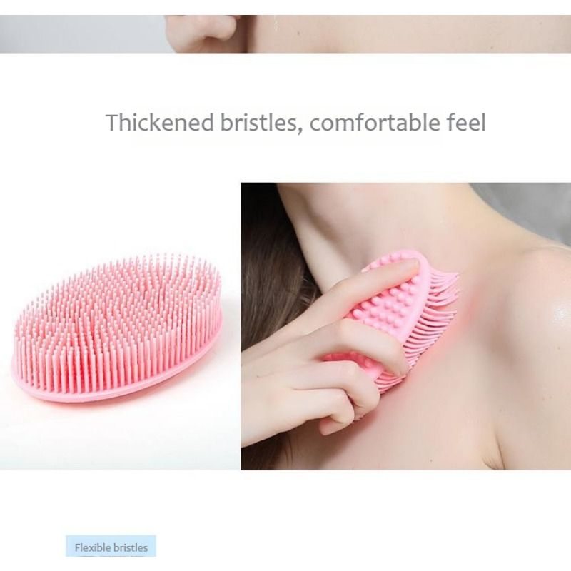 Cepillo de baño de silicona de mano | Exfoliante corporal suave y masajeador de ducha | Cepillo exfoliante sin BPA para una limpieza profunda y un masaje relajante_voghion.com