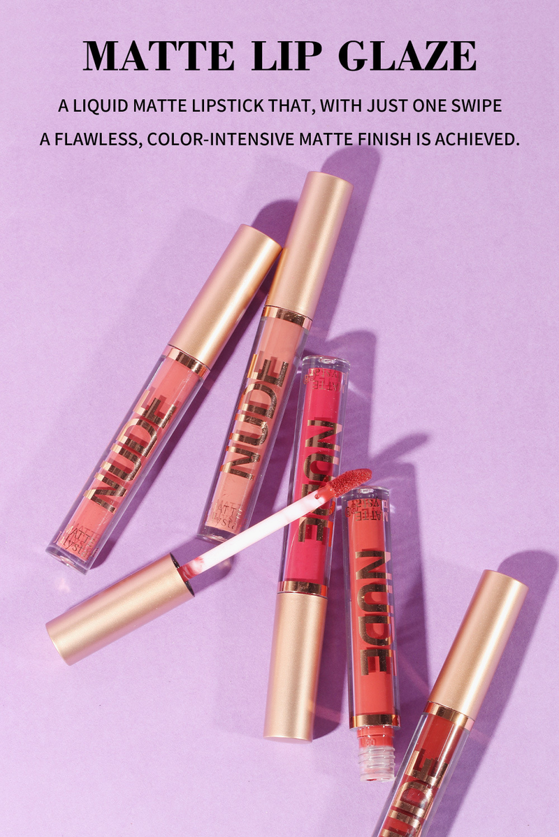 Makeup matte velvet, fading gloss, natural and long-lasting three-dimensional, non stick to cup lip gloss lipstick_voghion.com