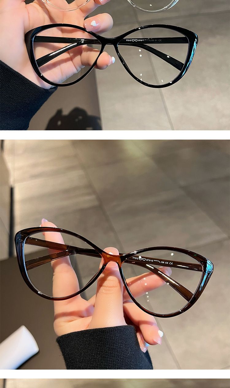 Occhiali da vista trasparenti per miopia da donna, occhiali da vista ad alta definizione, nuovi occhiali da vista vintage alla moda, grandi dimensioni da -0,5 a -4,0_voghion.com