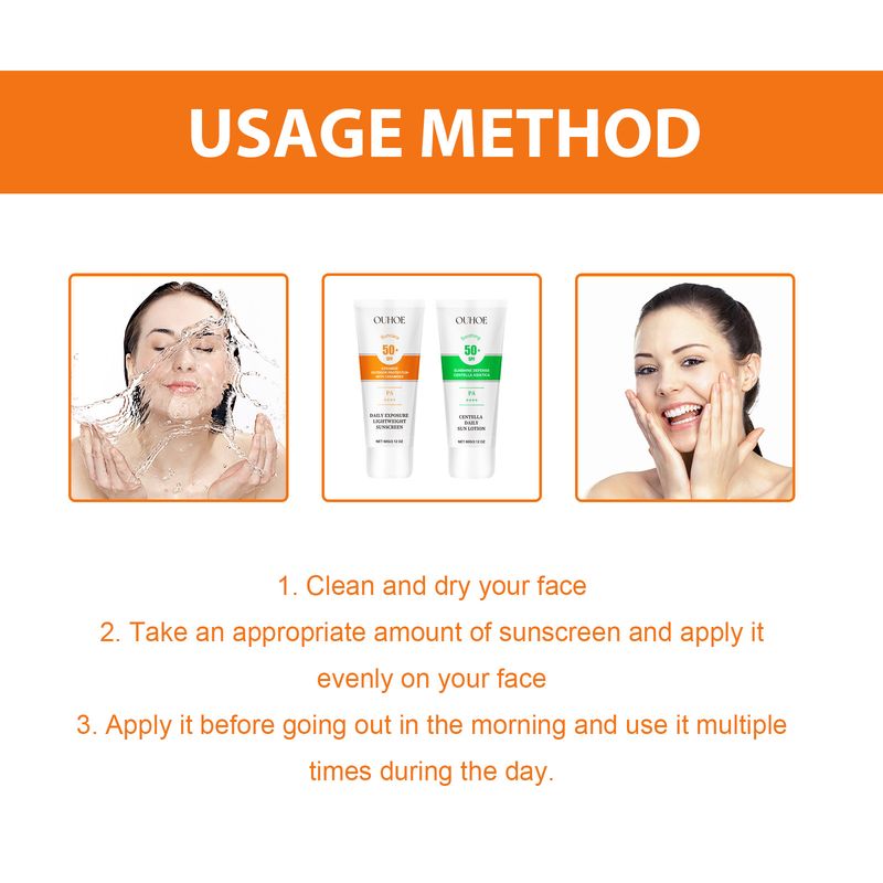Protective cream series, outdoor isolation in summer, UV protection before makeup, waterproof, sweat-proof, refreshing and non-greasy_voghion.com