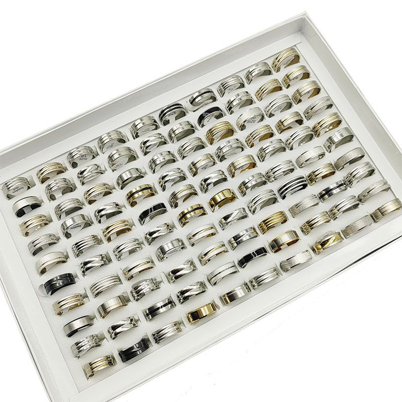 2025 Neuheiten 20 teile/los Fabrik Großhandel Hot Mix Stil Einfache Edelstahl Finger Männer Frauen Neue Geschenke Schmuck Bar Breite Joint_voghion.com